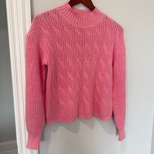 J. Crew Pink Textured Women's Turtleneck Sweater